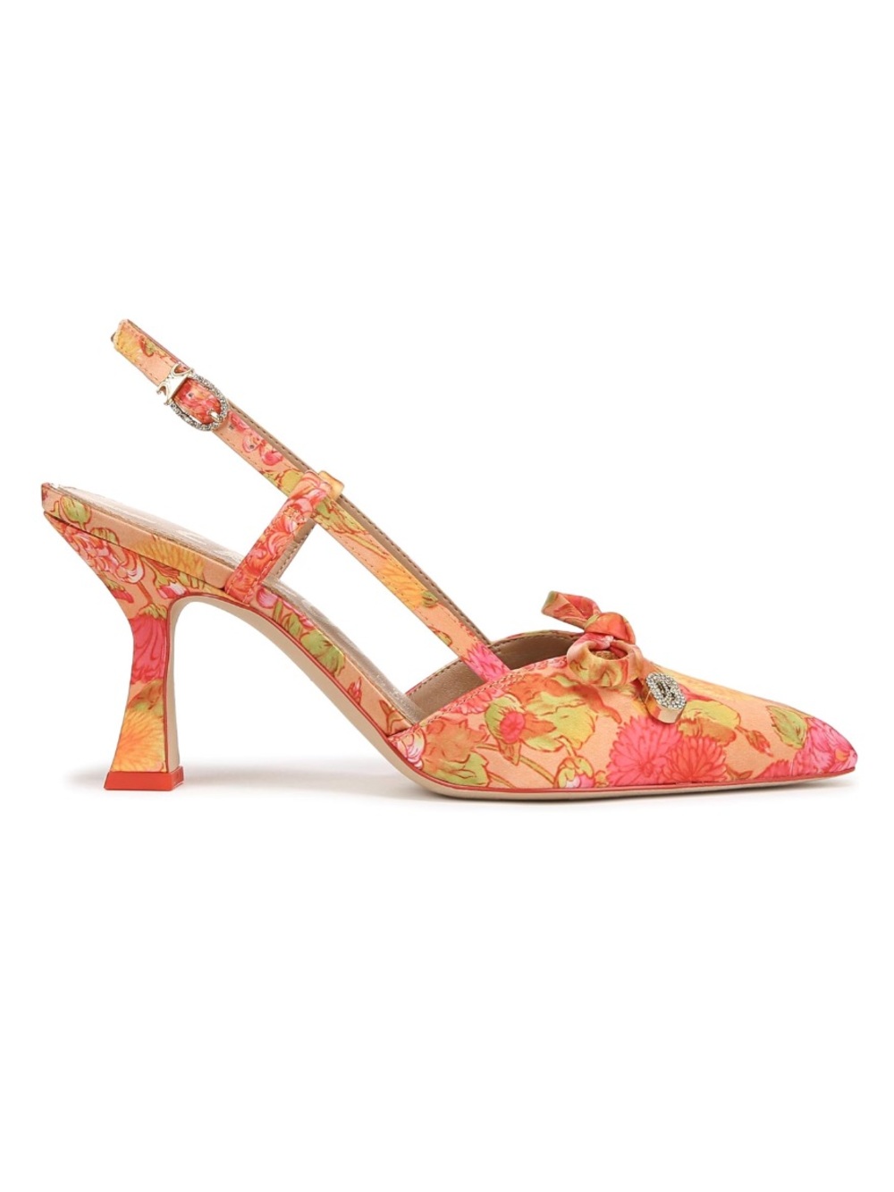 Circus by Sam Edelman Monica Floral Slingback Heel in Apricot Haze Multi 8.5 NEW - Picture 3 of 9